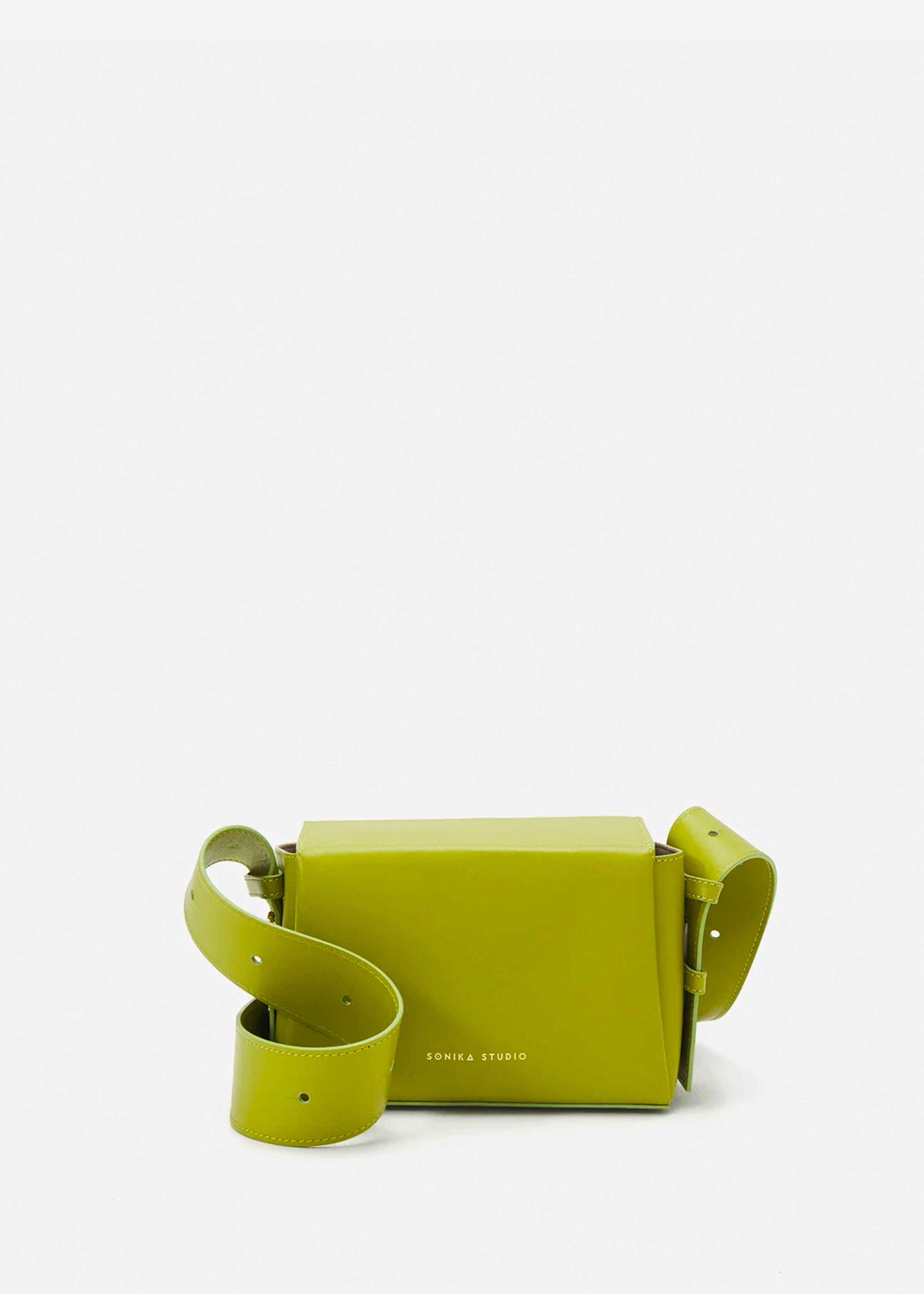 Shoulder bag Sofia - Apple Green Leather